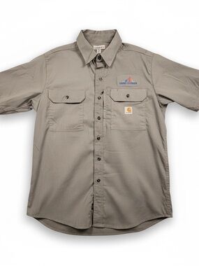 Carhartt Short Sleeve Button-Down Saint-Gobain Work Shirt - light grey